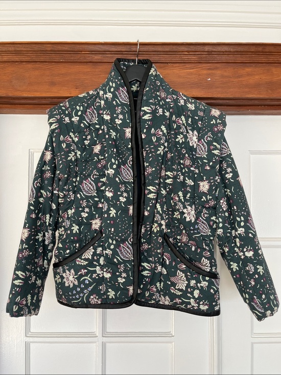 Isabel Marant Jackets & Blazers - Isabel Marant Dark Green Floral Quilted Puffer Jacket/Vest